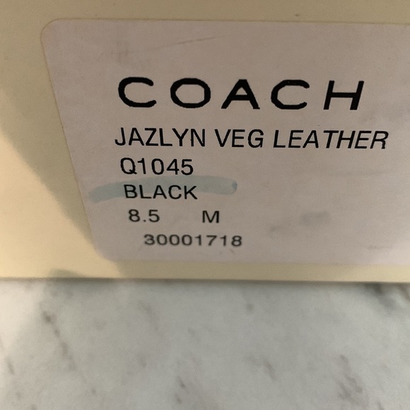 Coach size 8.5 black open toe wedge - Picture 4 of 4